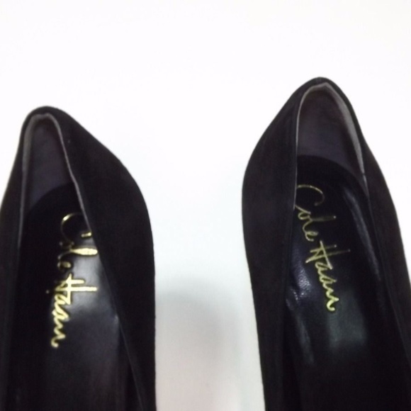 Cole Haan Air Shoes size 7 B BLACK Suede Leather - Picture 6 of 8